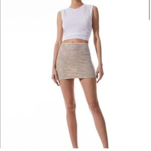 NWT Alice+Olivia Ramos Embellished Mini Skirt 8